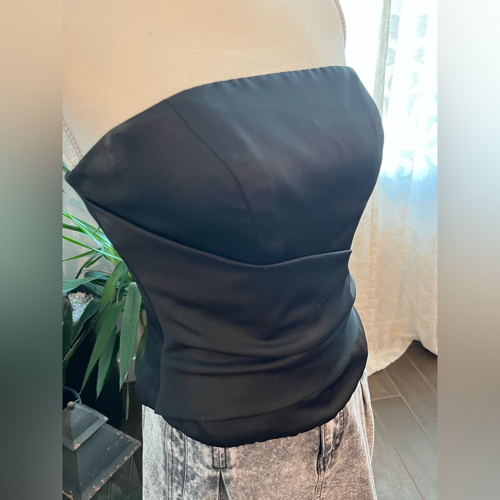 Vintage Mori lee corset with rhinestone detail and ruching 90s - Picture 2 of 14